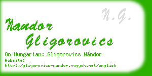 nandor gligorovics business card