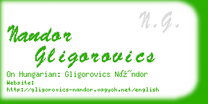 nandor gligorovics business card